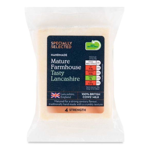 Specially Selected Handmade Mature Farmhouse Tasty Lancashire 200g