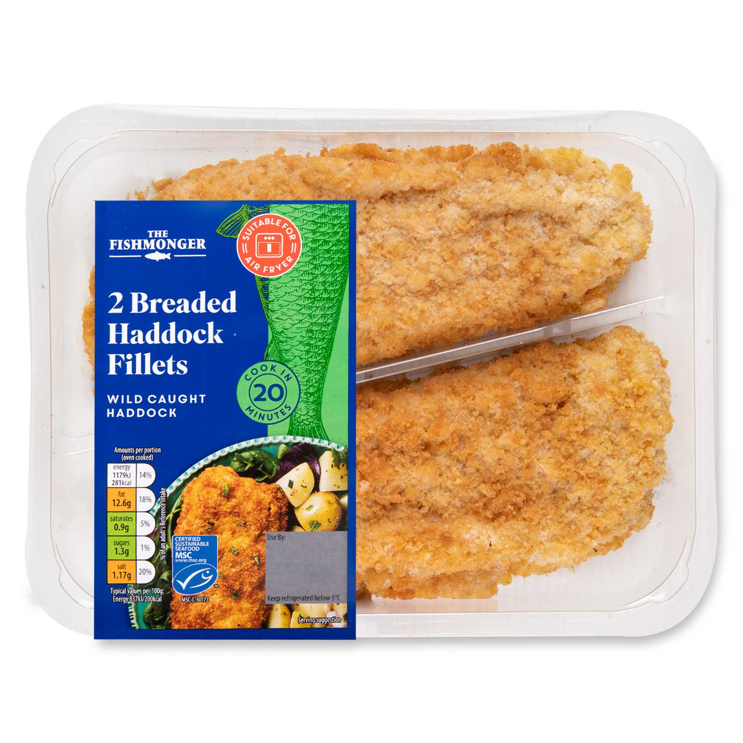 The Fishmonger Breaded Haddock Fillets 300g/2 Pack