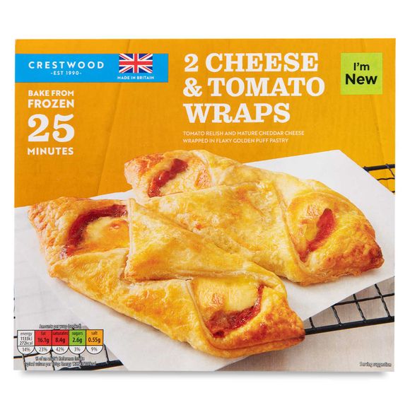 Crestwood Cheese & Tomato Wraps 2x100g/2 Pack