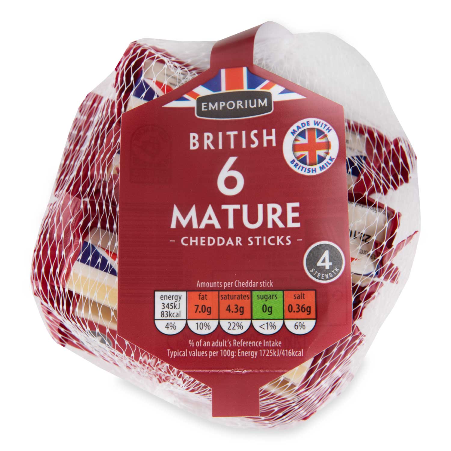 Emporium British Mature Cheddar Sticks 6x20g