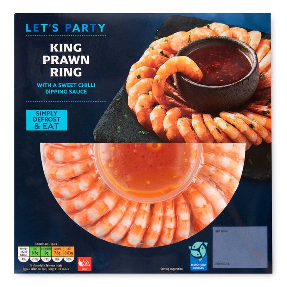 Let's Party King Prawn Ring 280g