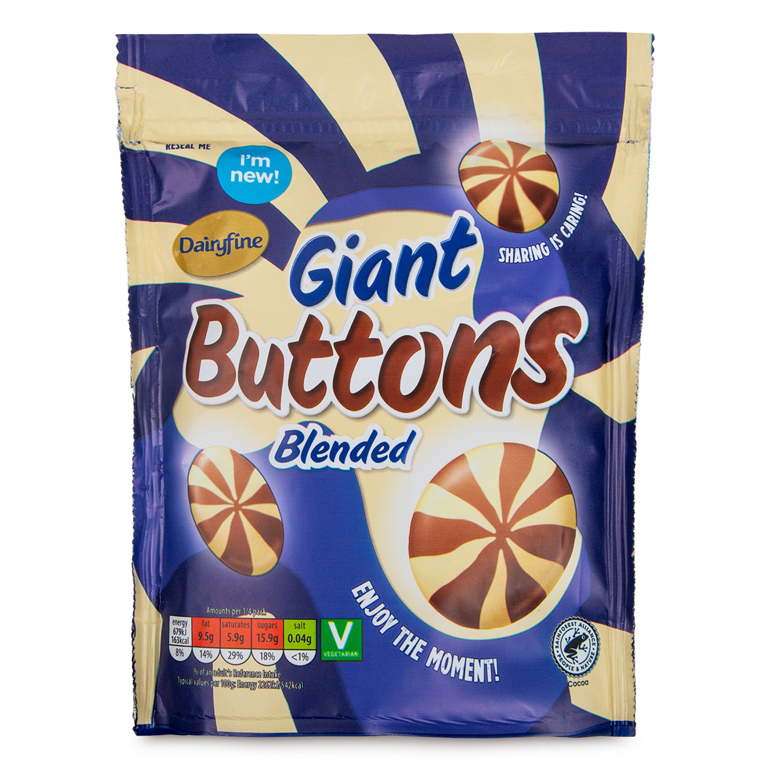 Dairyfine Giant Chocolate Buttons Blended 120g