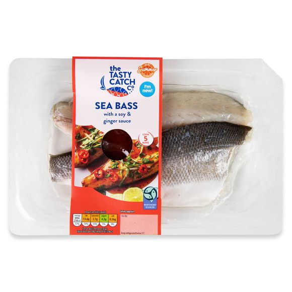 The Tasty Catch Co. Sea Bass With Soy & Ginger Sauce 220g