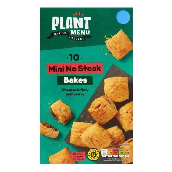 Plant Menu 10 Mini No Steak Bakes 300g/10 Pack