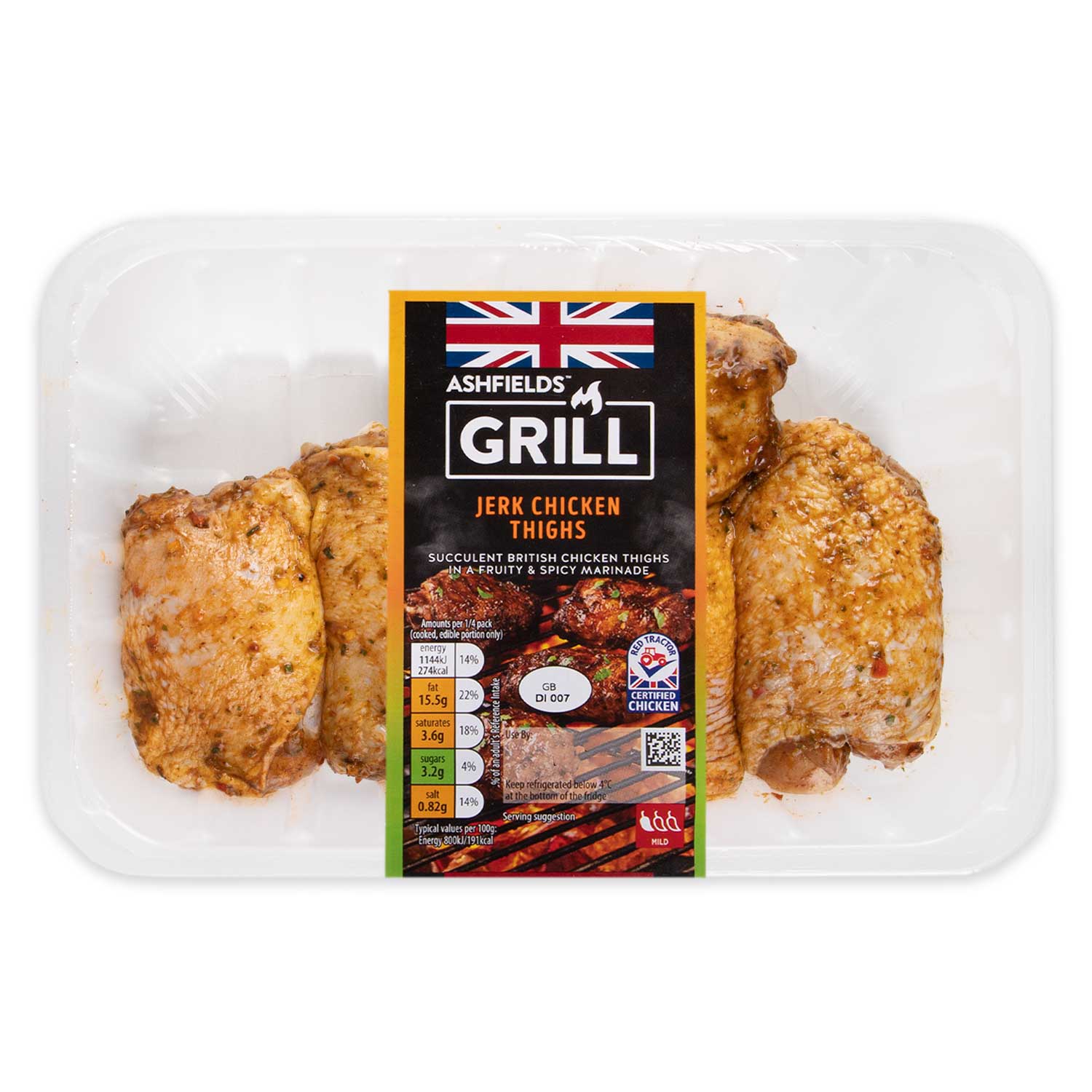 Ashfields Grill Jerk Chicken Thighs 800g