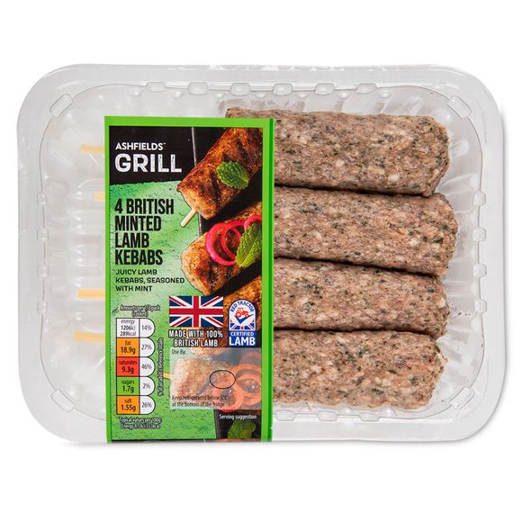 Ashfields Grill British Minted Lamb Kebabs 320g/4 Pack