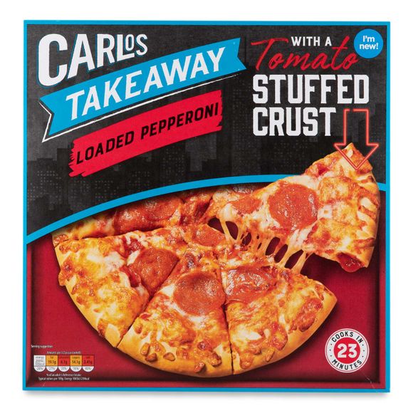 Carlos Takeaway Loaded Pepperoni Pizza 490g