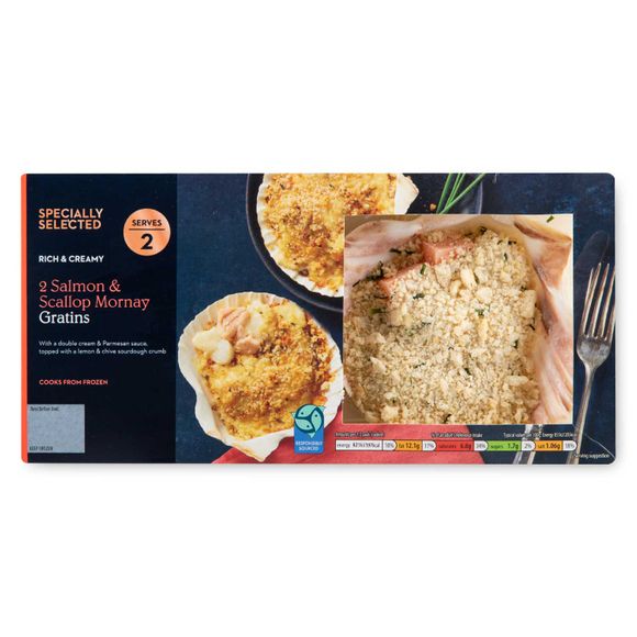 Specially Selected Salmon & Scallop Mornay Gratins 200g/2 Pack