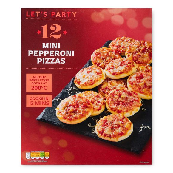 Let's Party Mini Pepperoni Pizza 12x30g/12 Pack