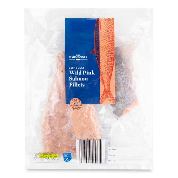 The Fishmonger Boneless Wild Pink Salmon Fillets 400g (400g Drained)