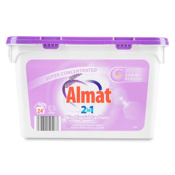 Almat 2in1 Lavender & Jasmine Bio Liquid Sachets 456ml/24 Washes