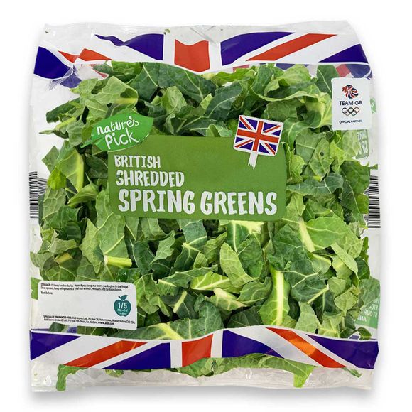 Nature's Pick British Shredded Spring Greens 300g