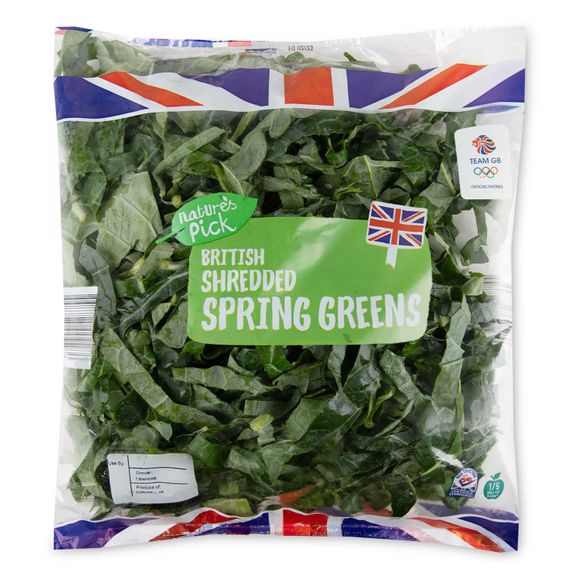 Nature's Pick British Shredded Spring Greens 300g