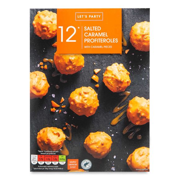 Let's Party Salted Caramel Profiteroles 240g/12 Pack