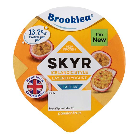 Brooklea Skyr Fat Free Icelandic Style Passionfruit Yogurt 150g