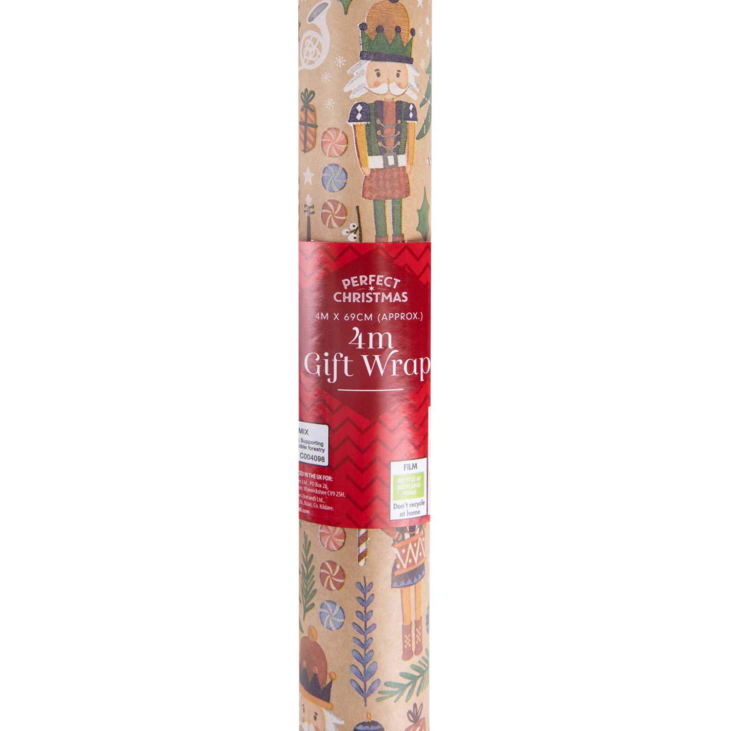 Perfect Christmas Nutcracker Jumb Gift Wrap 4m