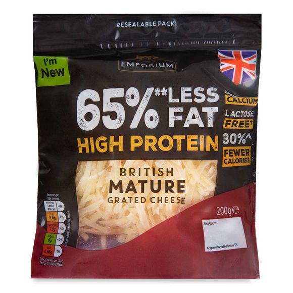 Emporium British Mature Reduced Fat Grated Cheese 200g