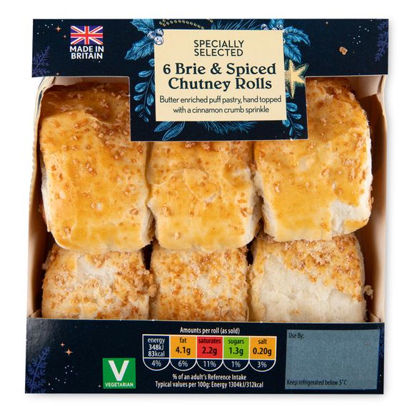 Specially Selected Brie & Spiced Chutney Rolls 160g/6 Pack