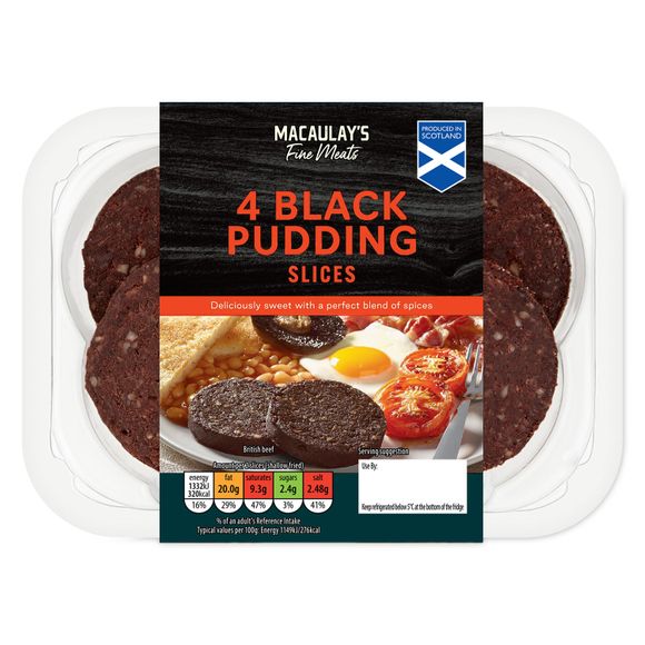 Macaulay's Black Pudding Slices 240g/4 Pack