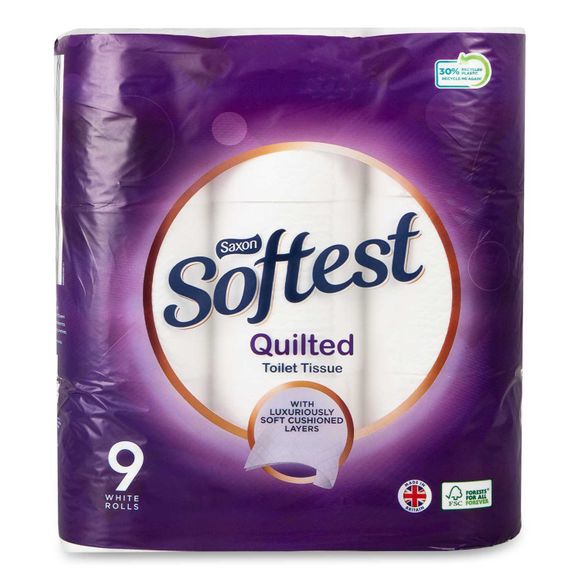 Saxon Softest Quilted Toilet Tissue 9 Pack