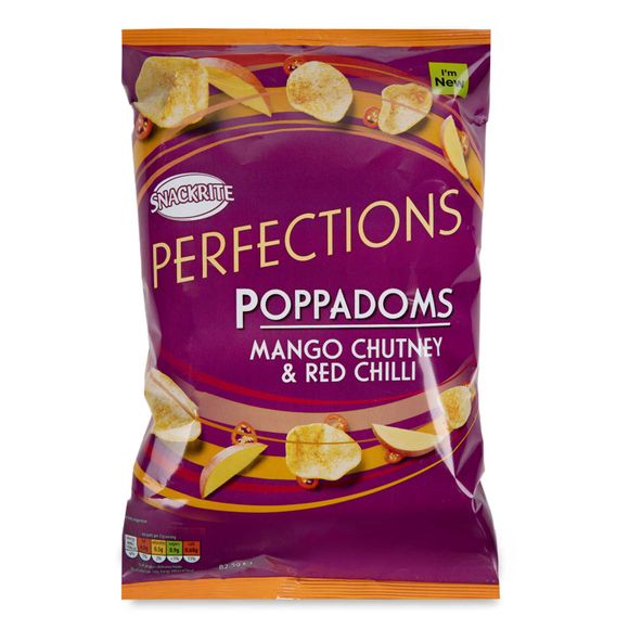 Snackrite Mango Chutney & Red Chilli Poppadoms 82.5g