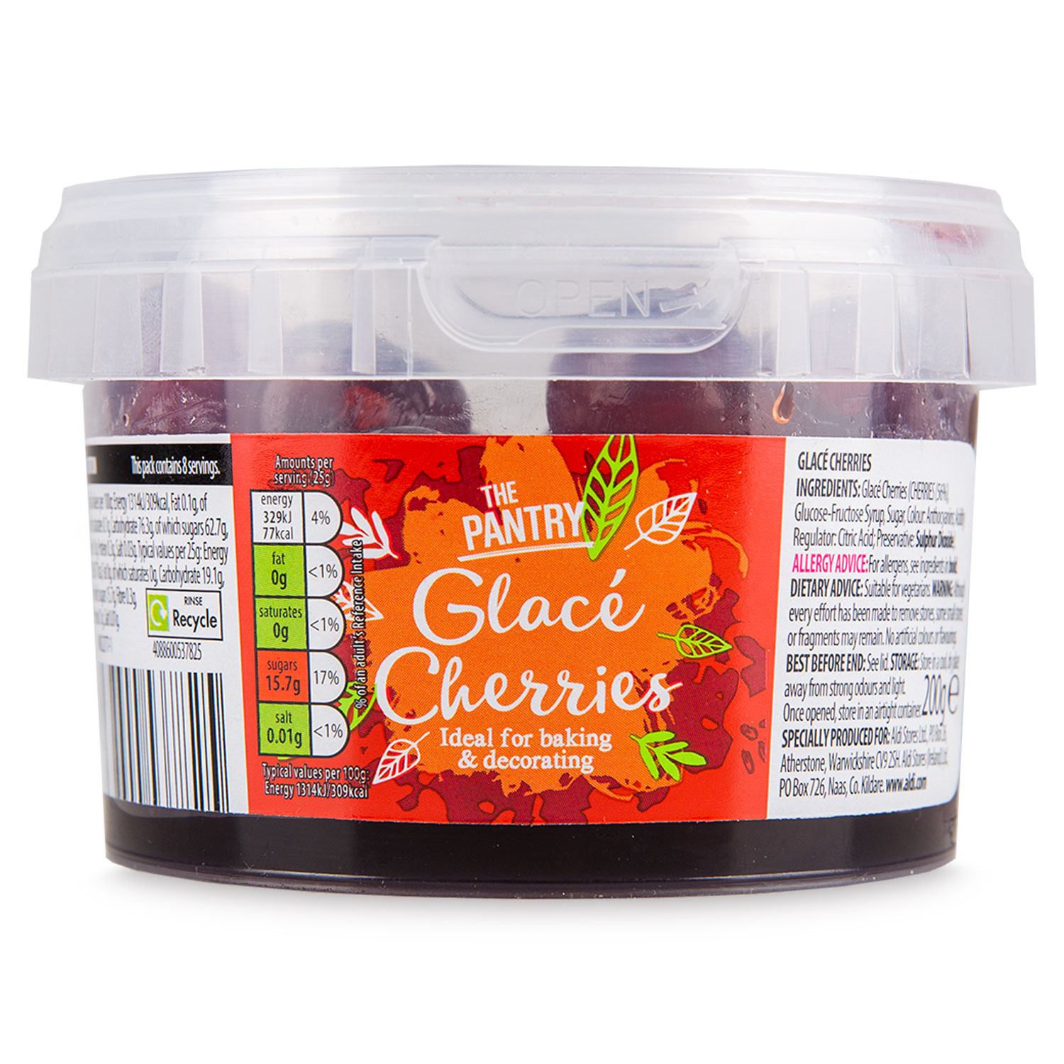 The Pantry Glacé Cherries 200g