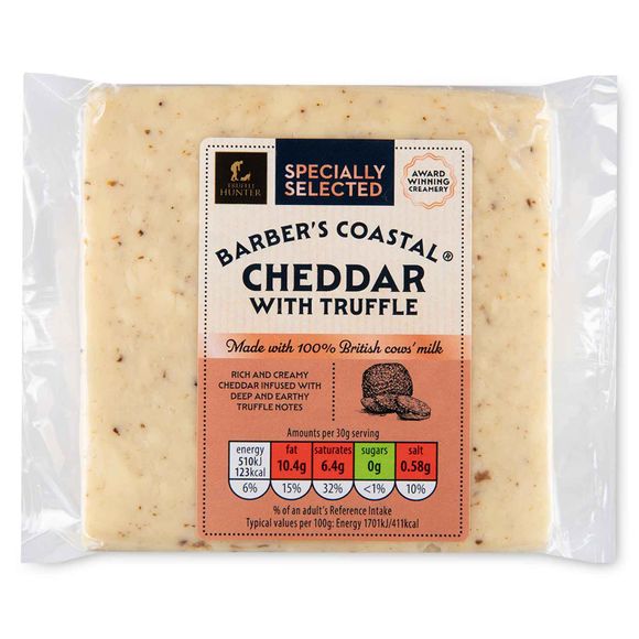 Specially Selected Barber's Coastal Cheddar Cheese With Truffle Sauce 200g