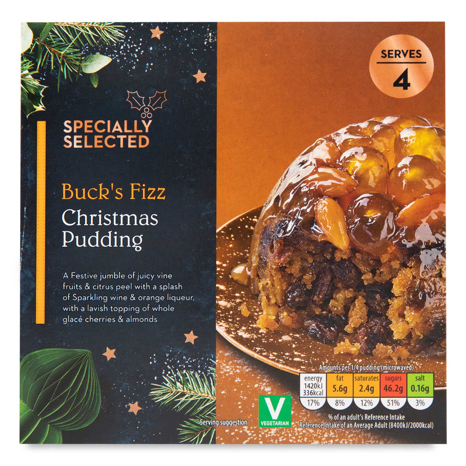 Specially Selected Buck's Fizz Christmas Pudding 400g