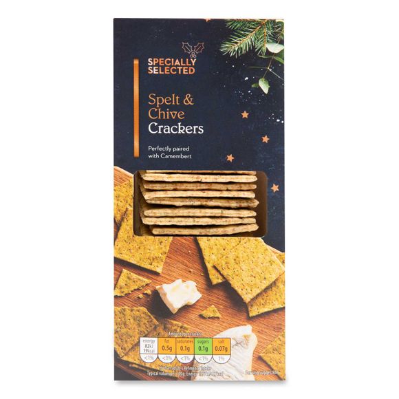 Specially Selected Spelt & Chive Sourdough Crackers 100g