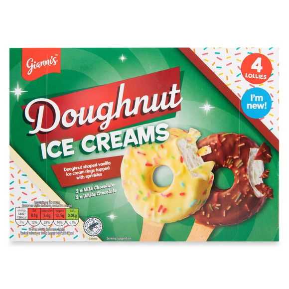 Gianni's Doughnut Ice Creams 4x55ml