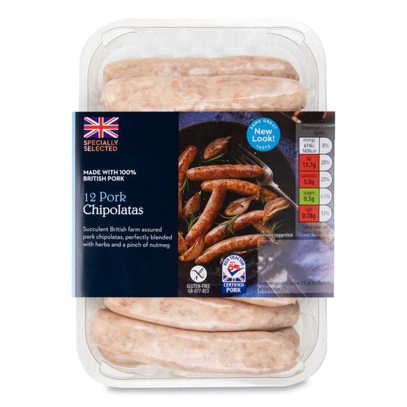 Specially Selected Pork Chipolatas 375g/12 Pack