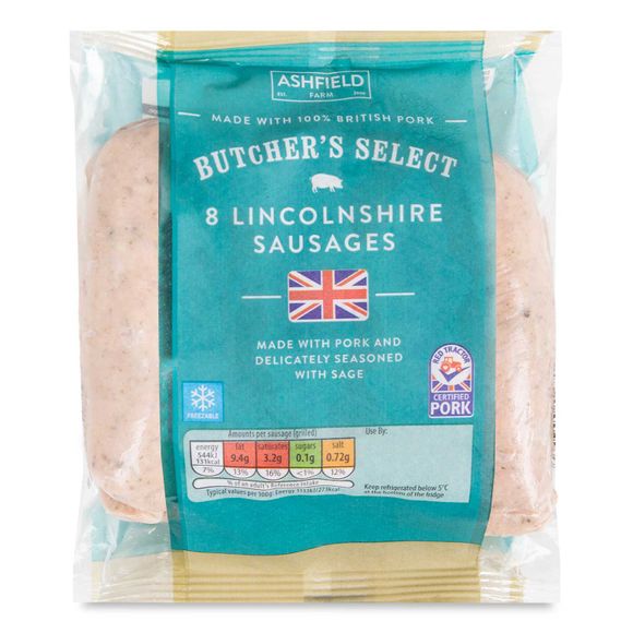 Butcher's Select Lincolnshire Sausages 454g/8 Pack