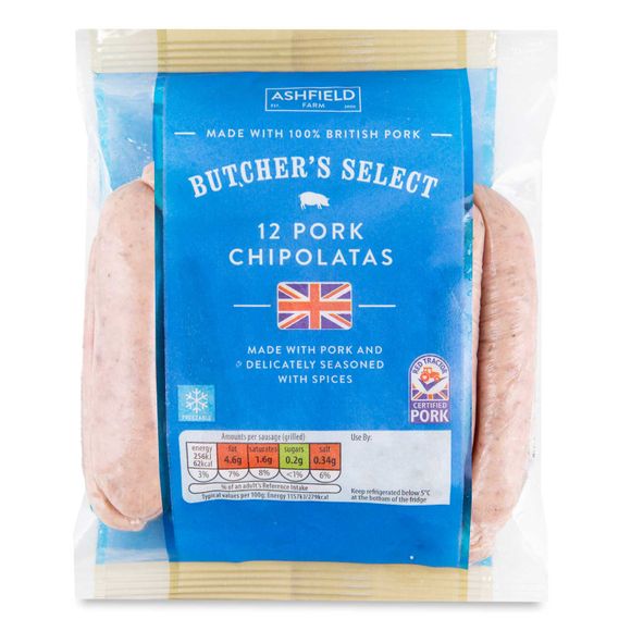 Butcher's Select Pork Chipolatas 340g/12 Pack