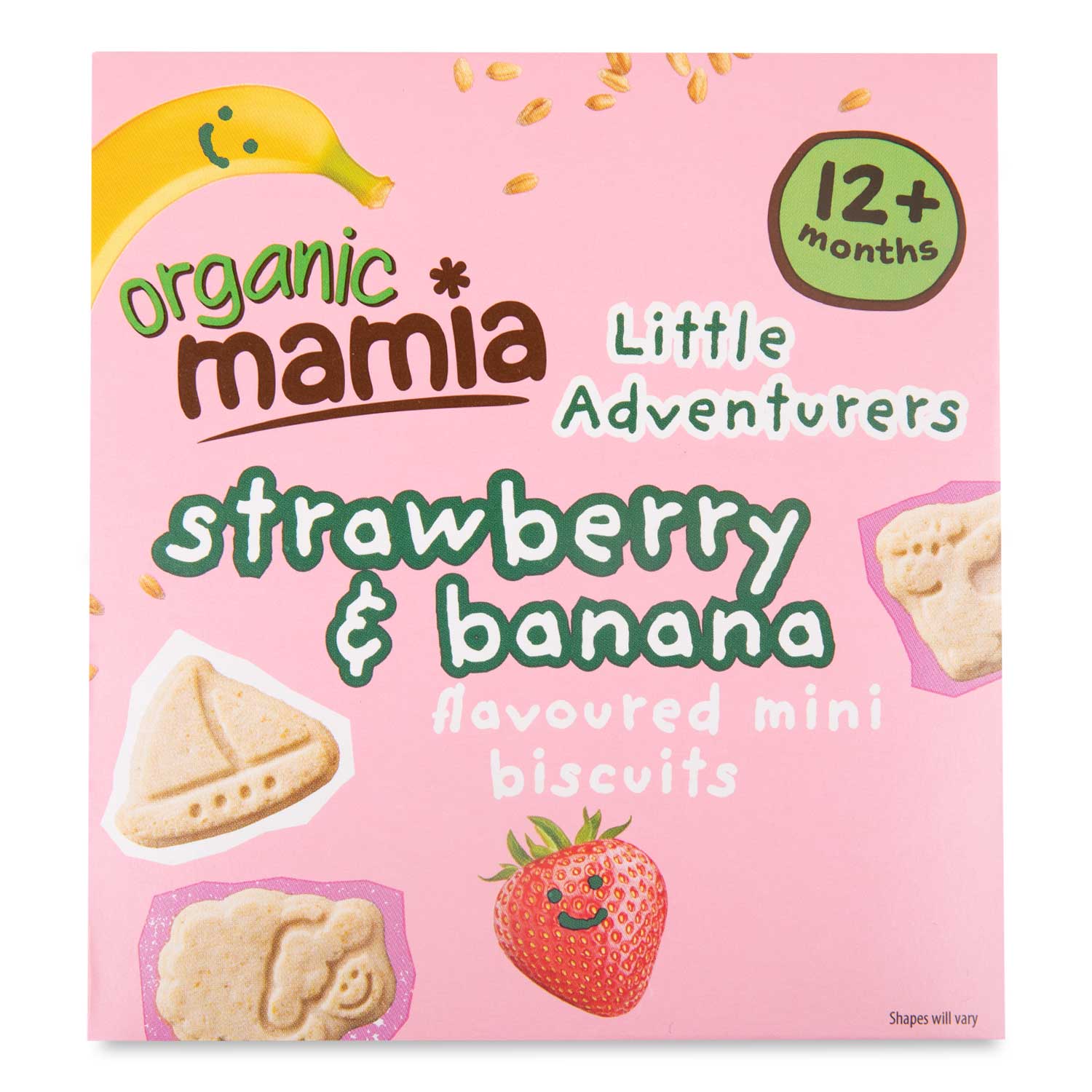 Mamia Mini Strawberry & Banana Flavoured Biscuits 100g