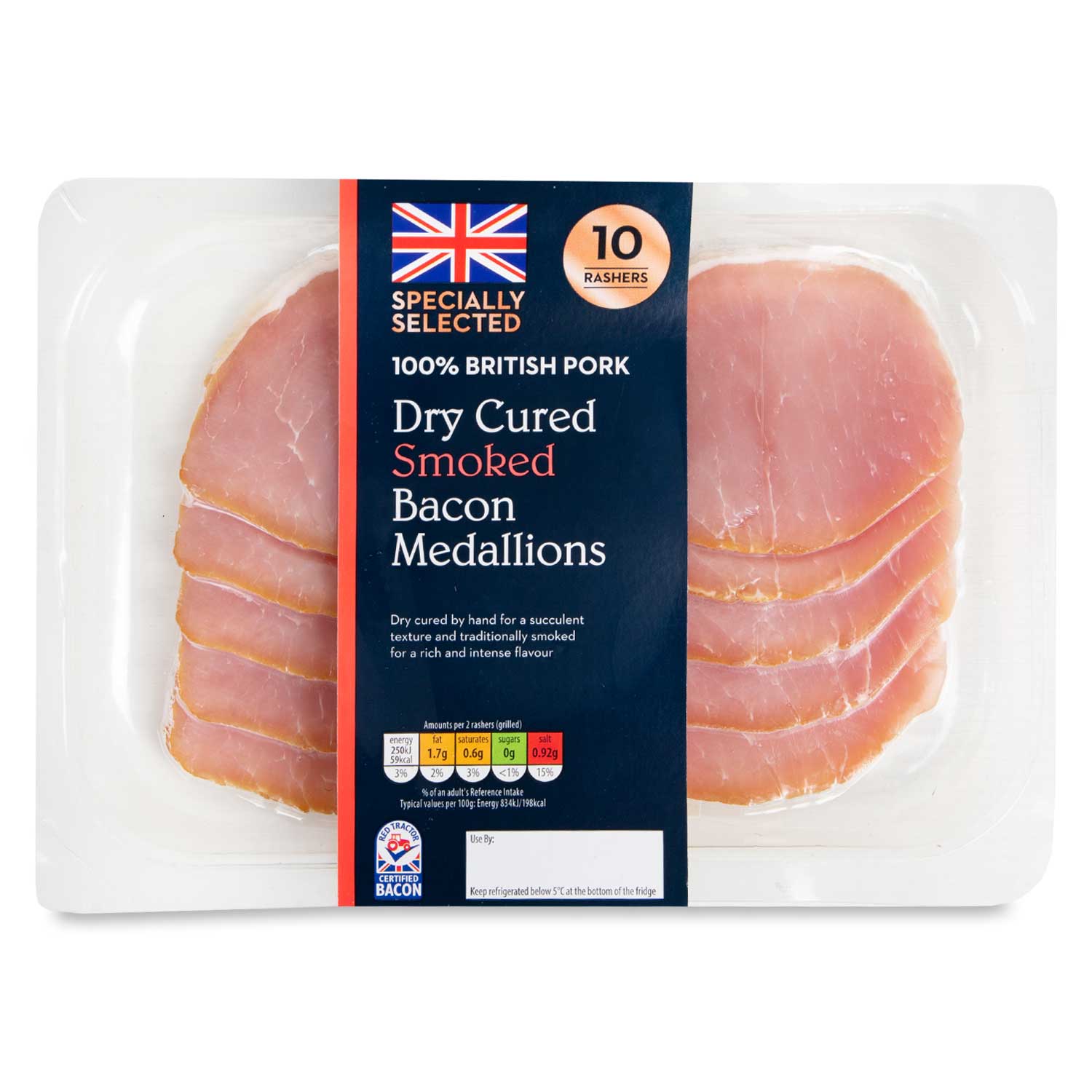 Specially Selected Dry Cured Smoked Bacon Medallions 200g/10 Pack*