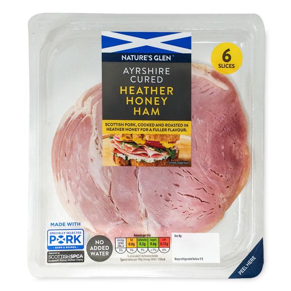 Nature's Glen Ayrshire Cured Heather Honey Ham 125g