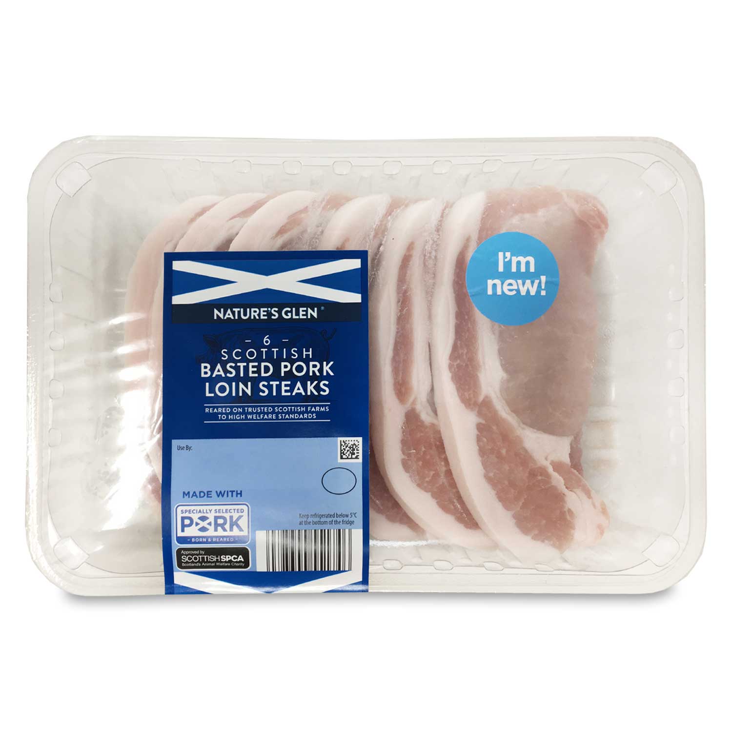 Nature's Glen Basted Scottish Pork Loin Steaks 720g/6 Pack