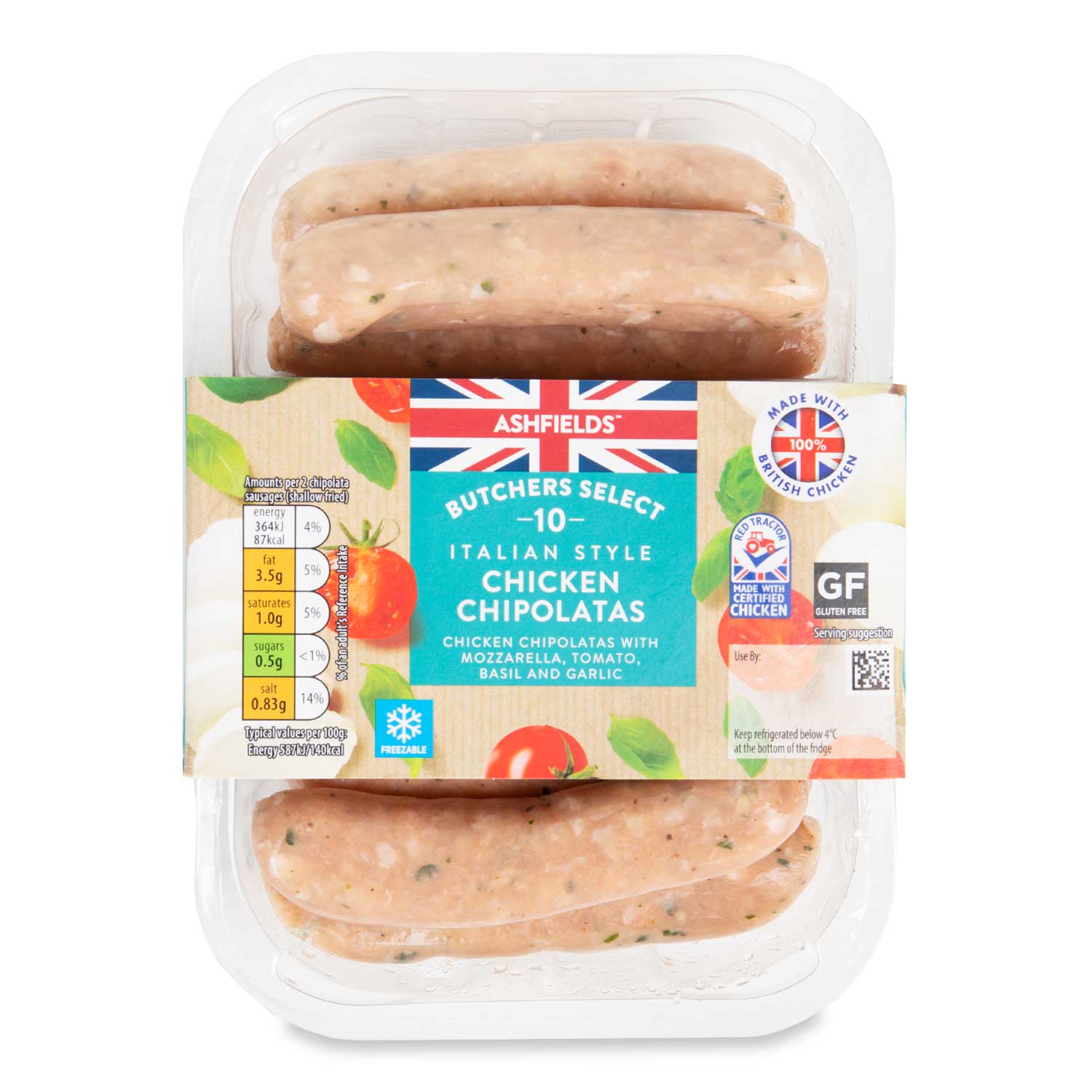 Ashfield Farm Italian Style Chicken Chipolatas 340g/10 Pack