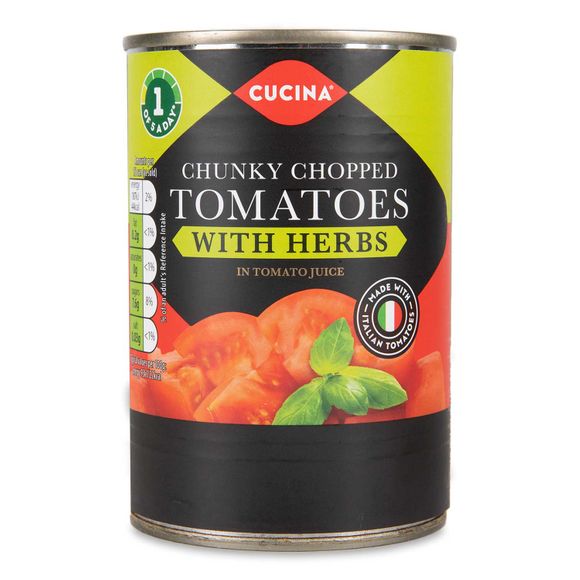 Cucina Chunky Chopped Tomatoes With Herbs In Tomato Juice 400g