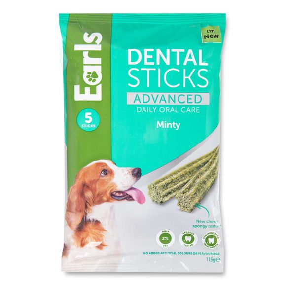 Earls Dental Sticks Advanced Daily Oral Care 115g/5 Pack