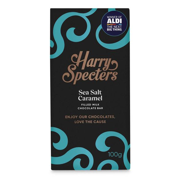 Harry Specters Sea Salt Caramel Filled Milk Chocolate Bar 100g