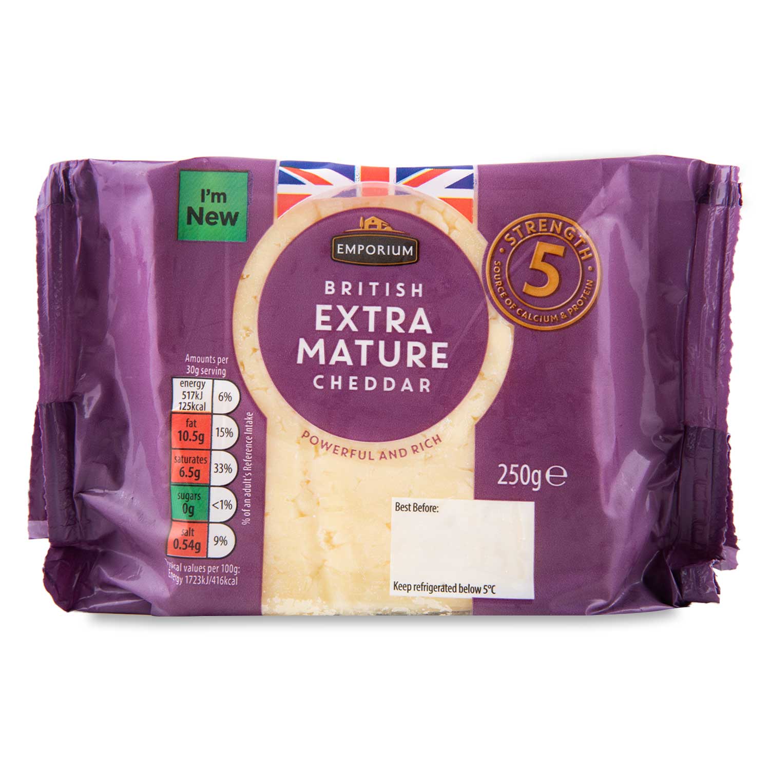 Emporium British Extra Mature Cheddar Cheese 250g