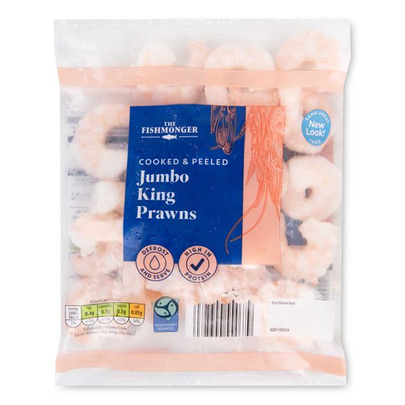 The Fishmonger Cooked & Peeled Jumbo King Prawns 170g