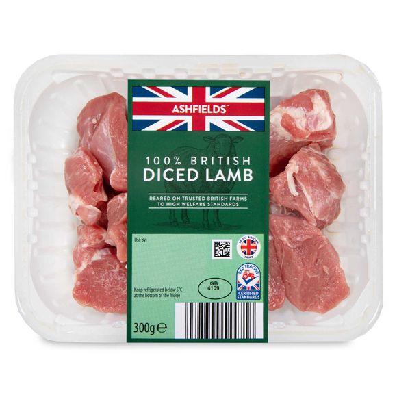 Ashfields 100% British Diced Lamb 300g