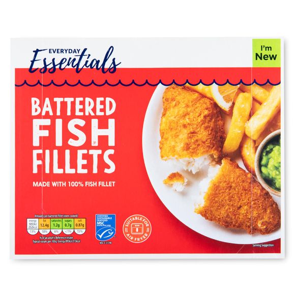 Everyday Essentials Battered Fish Fillets 500g/4 Pack