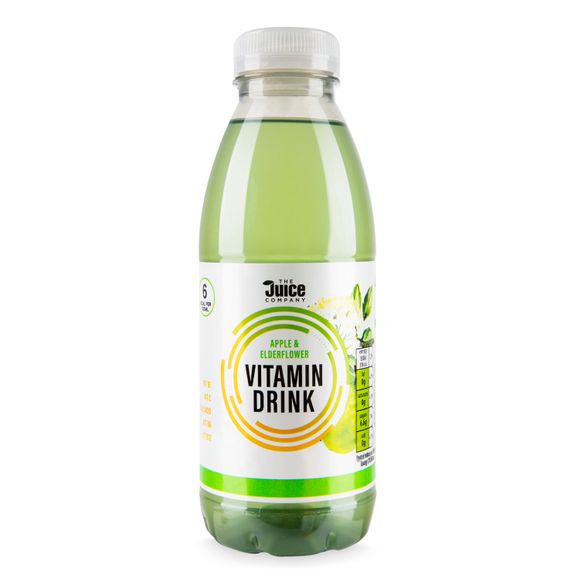 The Juice Company Apple & Elderflower Vitamin Drink 500ml/4 Pack