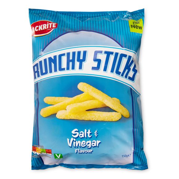 Snackrite Salt & Vinegar Crunchy Sticks 150g