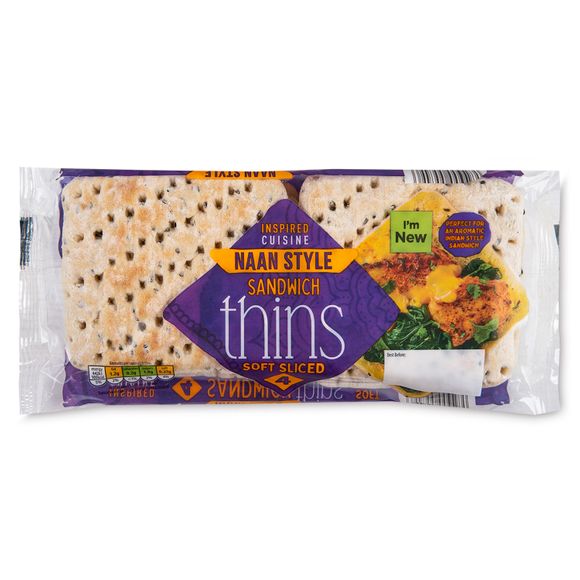 Inspired Cuisine Naan Style Sandwich Thins 4 Pack