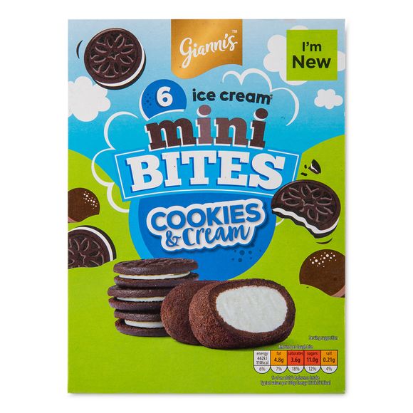 Gianni's Cookies & Cream Mini Bites Ice Cream 6x36ml