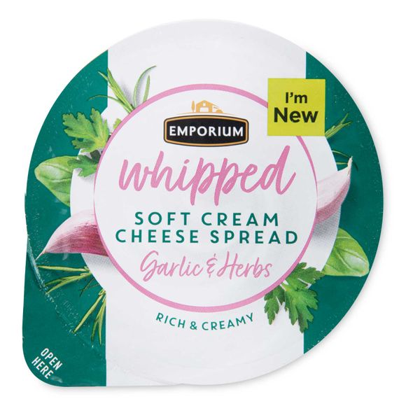 Emporium Whipped Soft Cream Garlic & Herb Cheese Spread 150g